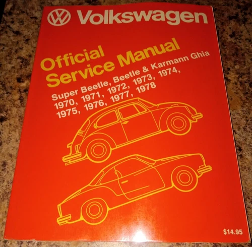 Volkswagen Official Service Manual type 1 1970-78 Super Beetle Karmann Ghia VW
