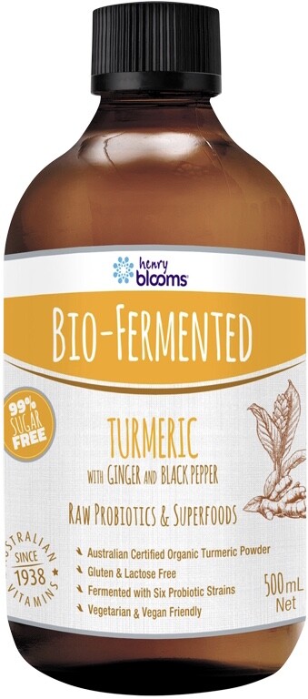 Henry Blooms Bio-Fermented Turmeric with Ginger and Black Pepper 500ml