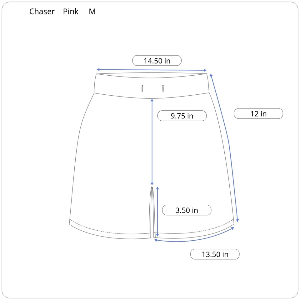 全新 Chaser Fleece 棉羊绒混纺运动短裤 女式 M 码 粉色 领带 染料 — 第 3/4 张图片