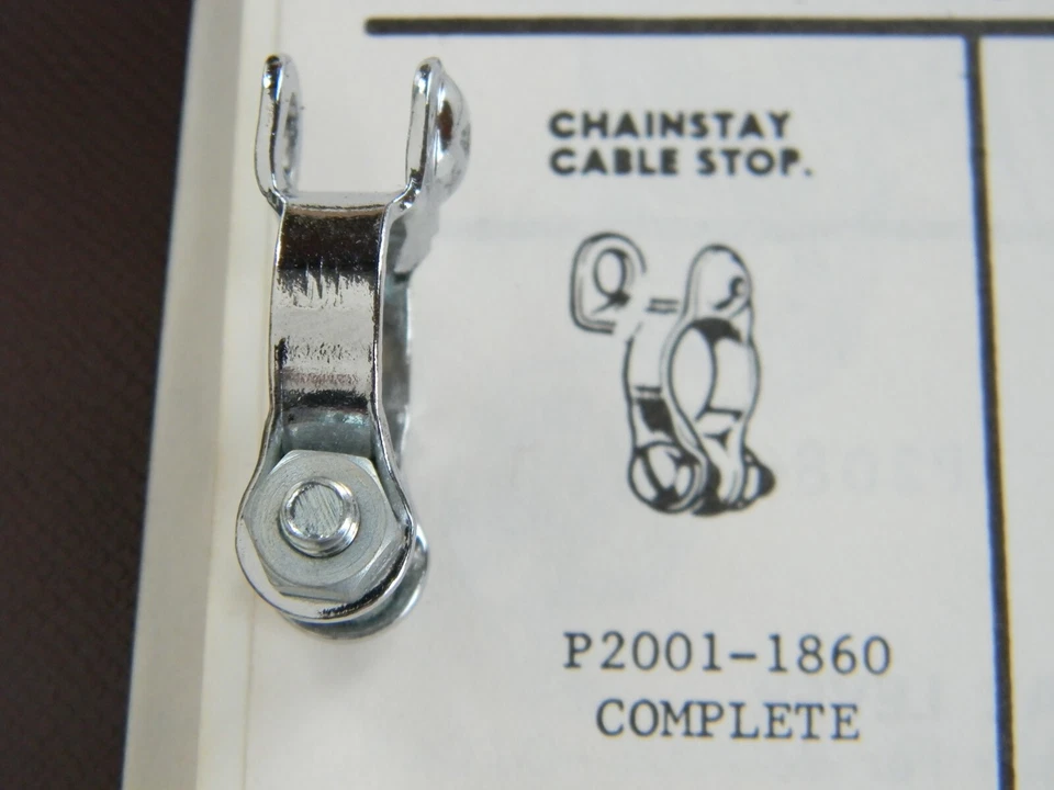 Parada de carcasa de vaina trasera Simplex años 70 NOS acero cromado LJ SLJ bicicleta Francia Foto 2 de 2