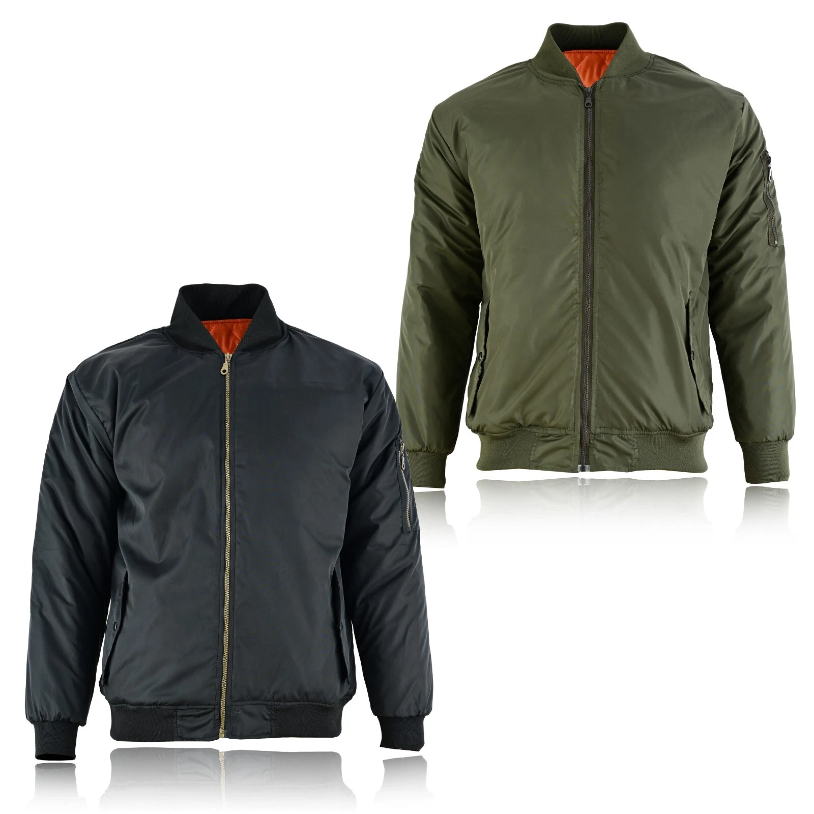 MENS BOMBER JACKET MA1 ARMY PILOT BIKER MILITARY SECURITY PADDED HARRINGTON COAT
Opens in a new wind