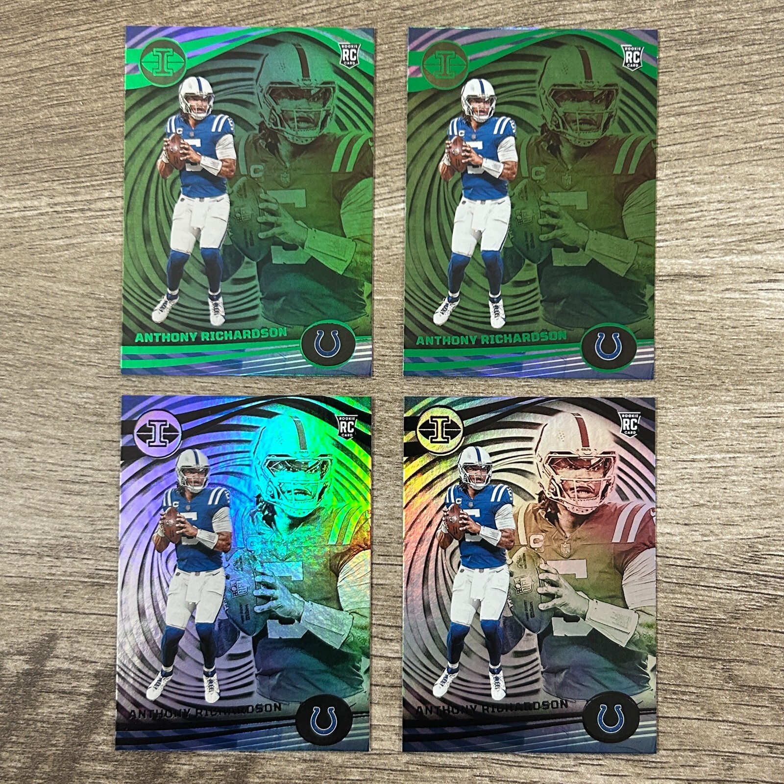 2023 Panini Illusions Anthony Richardson 46 Emerald Trophy Collection + Base Set