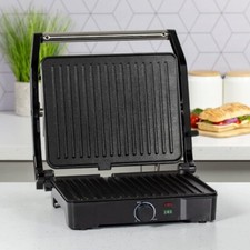 2-in-1 Health Grill & Panini Press/Non-Stick Healthy Grilling/Adjustable Temp