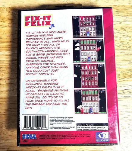 Fix it Felix Jr. - Juego MD de 16 bits y estuche para Sega Mega Drive Genesis - Imagen 6 de 6