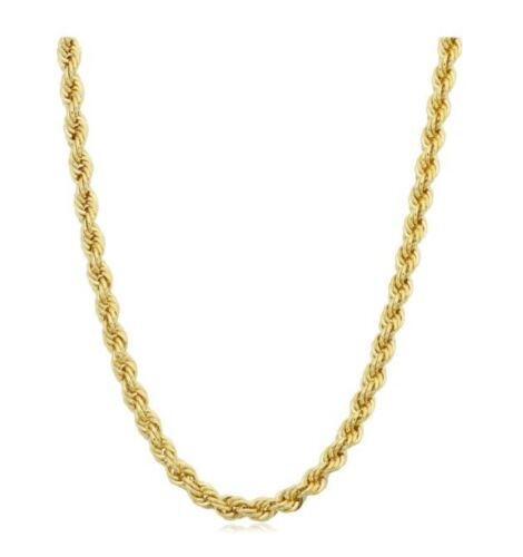 14k Yellow Gold Filled Men's 3.2-mm Rope Chain Necklace - Picture 1 of 7