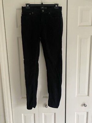 Club Monaco Solid Black Cotton Corduroy Men's Pants 28