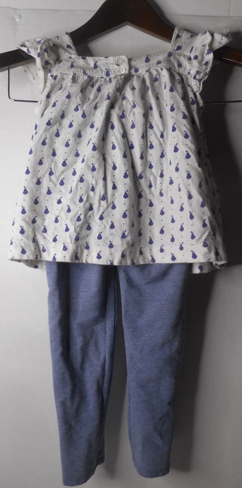 Leggings Baby Gap/Gap Kids Girls Pear Design Top Criança 4 anos Top Cinza XS 4-5 - Imagem 4 de 4