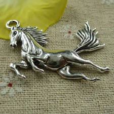 Free Ship 34 pcs tibetan silver Horse charms pendant 51X43mm L-3946