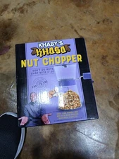 Khaby's Khasa Manual Nut Chopper Easy Crank Handle Dishwasher Safe Non-Skid Base