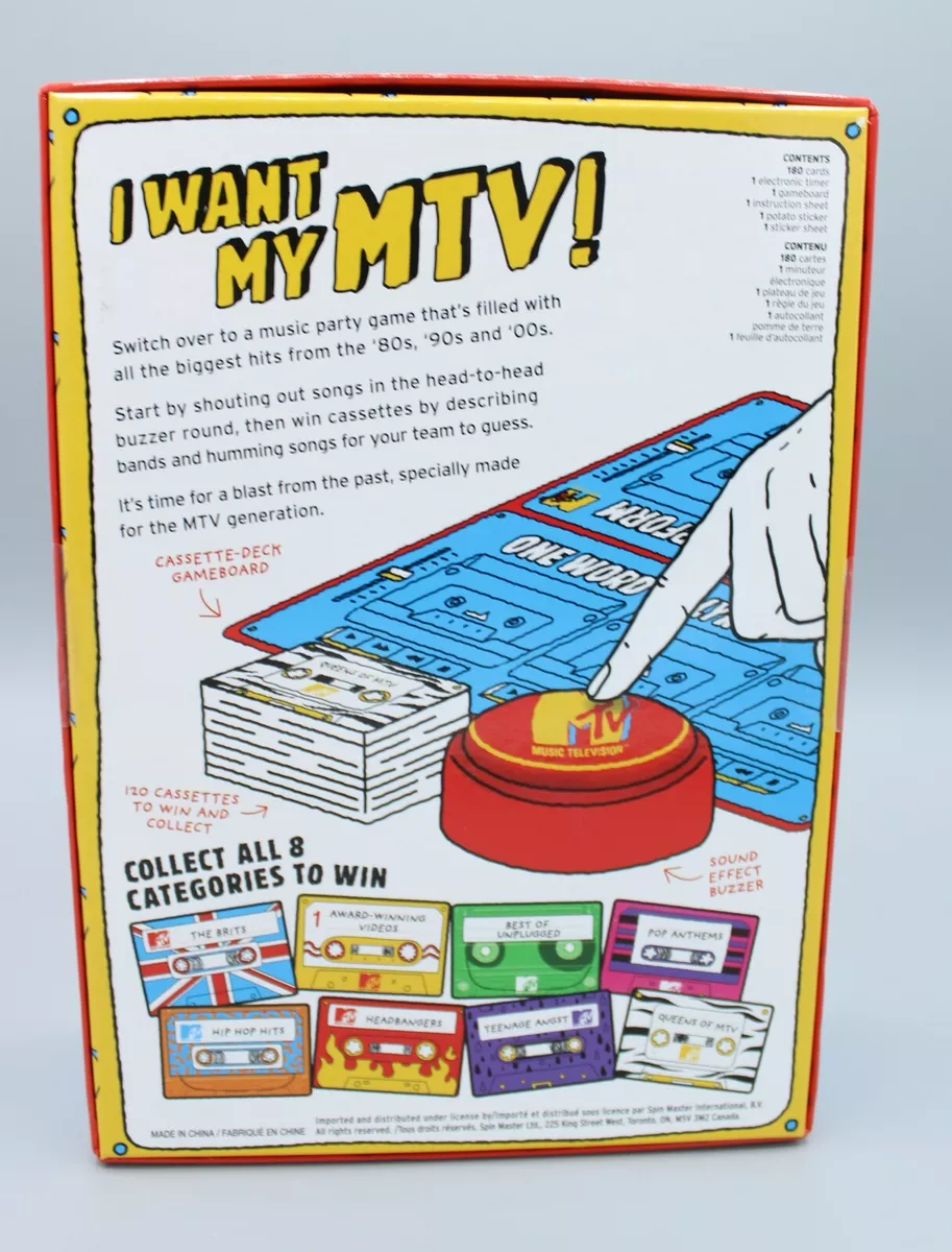 MTV Game The Throwback Music Party Game Big Potato Games Party Quiz Board  Game