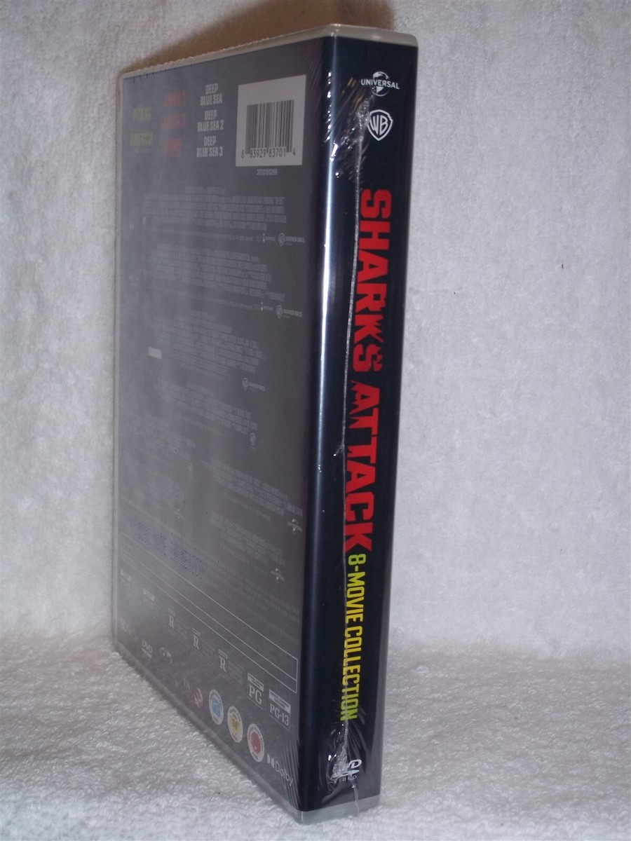 Sharks Attack 8-film Collection (DVD, 2025, 7-Disc) action