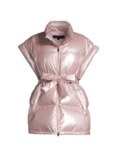 Nwt Jocelyn Nylon Vest With Belt Women Blush Size M/l