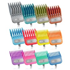 Clipper Guards Set Compatible with Andis Master, Oster Fast 12 Piece