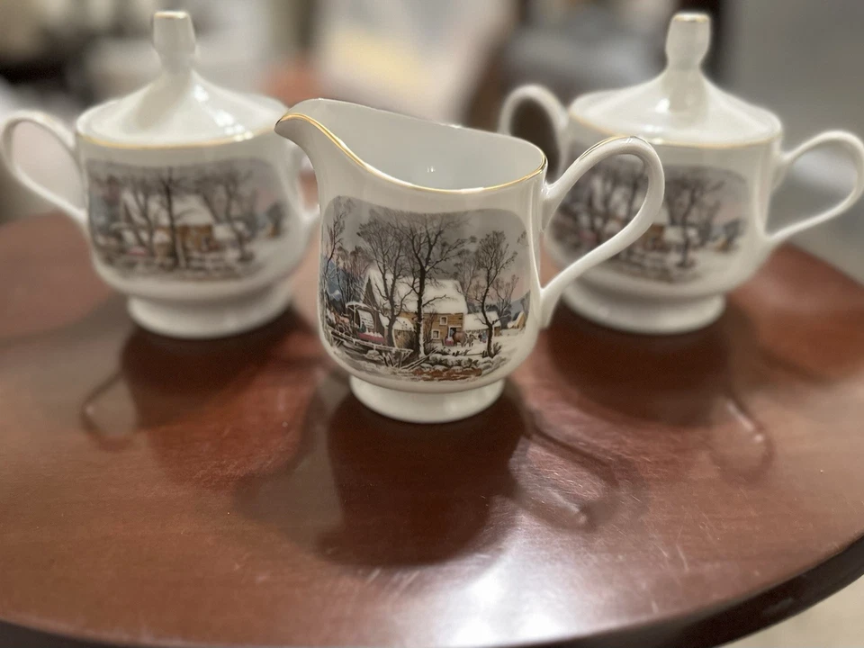 Avon “Country Christmas” Fine Porcelain – Service for 16 (1981, Japan) - Image 3 of 4