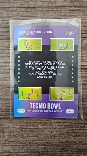 2026 Bo Jackson Battle Arena Tecmo Bonus BPL24 SSP Play Card “intercepted Draw”