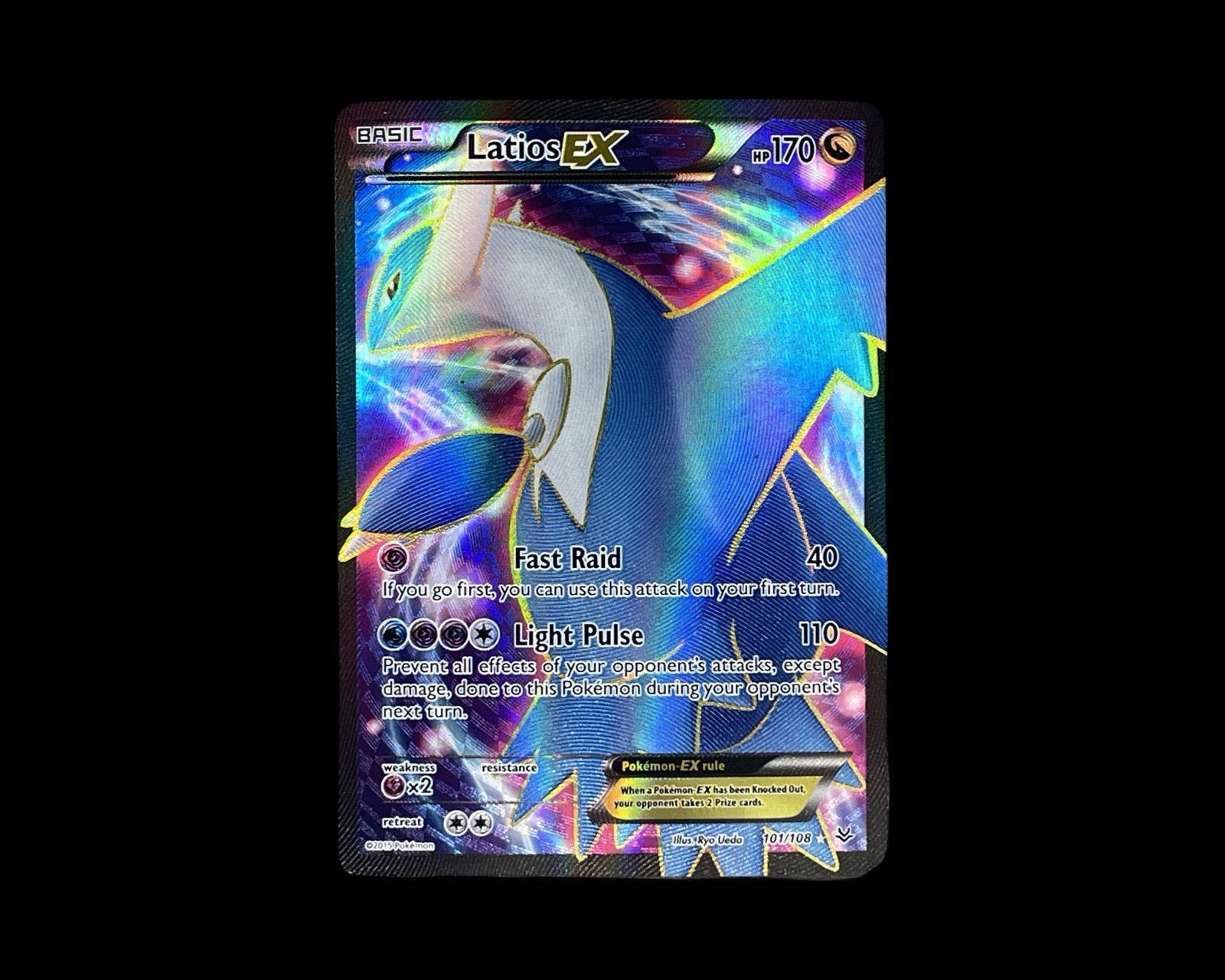 Latios EX (101/108) XY Roaring Skies Full Art Ultra Rare Pokemon Card