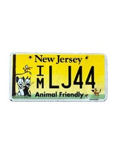 New Jersey License Plate - Animal Friendly Specialty IM LJ44 Bird Dog Cat