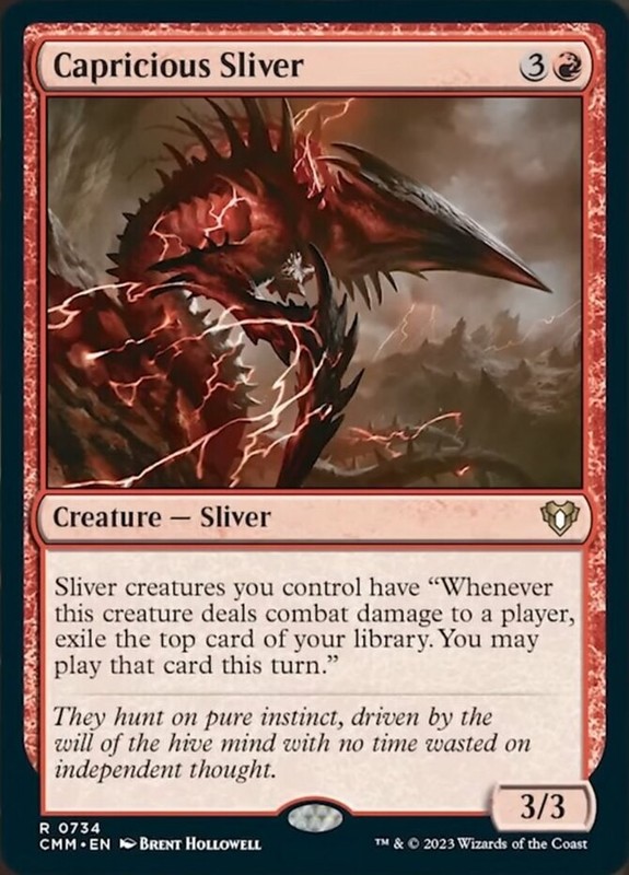 Capricious Sliver ~ Near Mint Commander Masters MTG Magic UltimateMTG Red Card