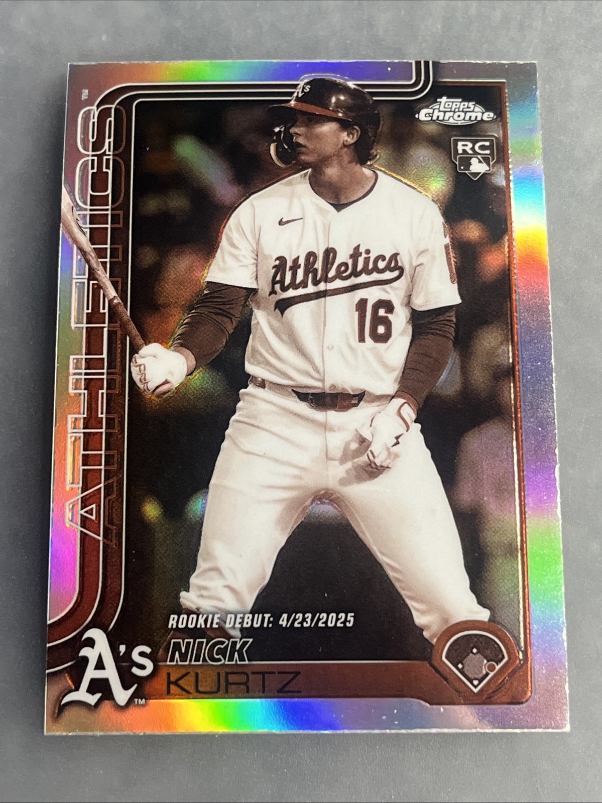 2025 Topps Chrome Update Series #USC180 Nick Kurtz Rookie Debut