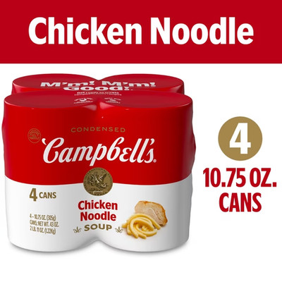 Campbell s Condensed Chicken Noodle Soup, 10.75 oz Can (4 Pack)