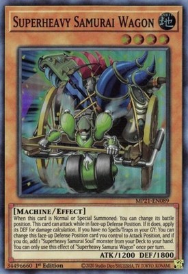 Yugioh! Superheavy Samurai Wagon - MP21-EN089 - Super Rare - 1st Edition Near Mi