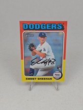 Emmet Sheehan SP 2024 Topps Heritage #187 Chrome RC #/999 Los Angeles Dodgers
