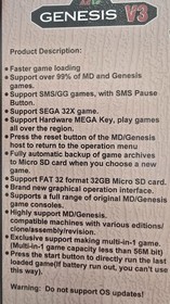 Sega Genesis 1200 game In 1 V3 Pro Game Cartridge w/case!  MegaDrive