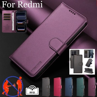 Für Redmi Note 15 14 13 Pro Plus 15C 15A A5 Handyhülle RFID-Schutz Klapphülle
