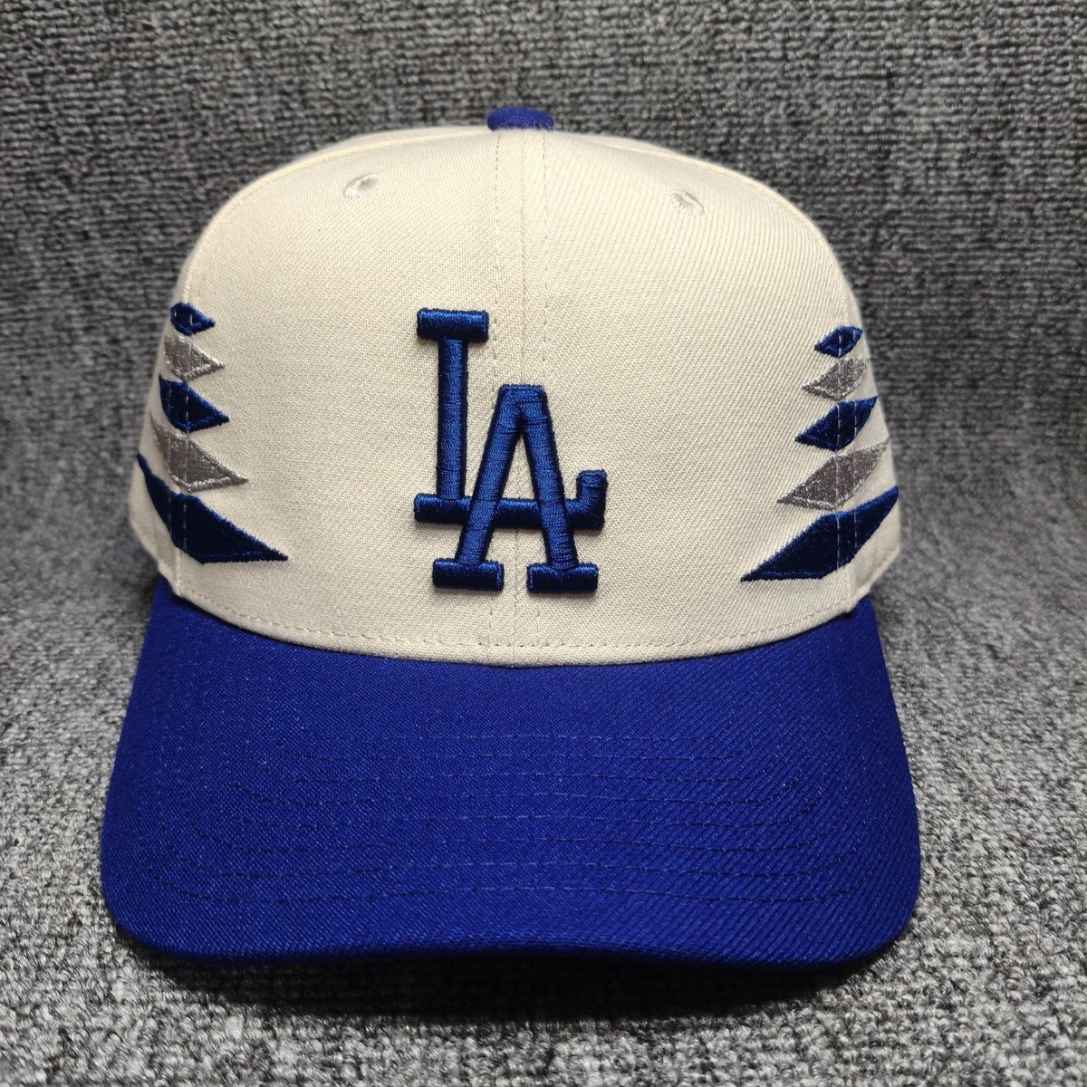 Mitchell & Ness Los Angeles Dodgers MLB Snapback Hat White Blue Los Angeles Logo