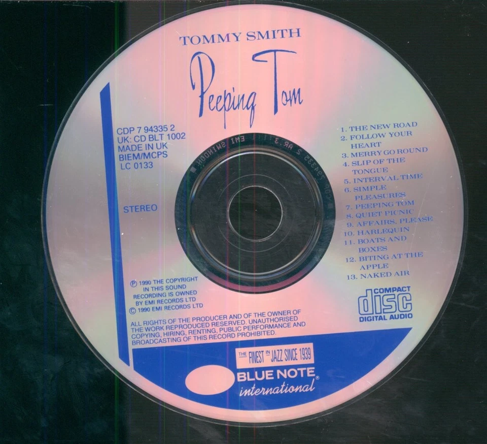 Tommy Smith Peeping Tom CD UK Blue Note 1990 CDP7943352 - Bild 3 von 3