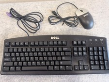 Dell SK-8110 PS/2 PC Desktop Computer Keyboard  USB Scroll Mouse Set