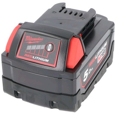 Milwaukee M18, M18B5 Red Lithium Akku Li-on 18V 5,0 Ah Original kein Nachbau 