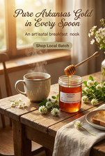 Organic Clover Honey 4oz Arkansas Grown Small Batch Great Gift Idea Raw,