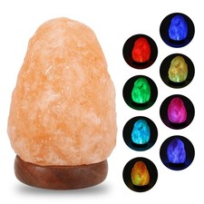 Himalayan Salt Lamp Auto Color Changing Pink Crystal Rock 4 lb Pack of 3