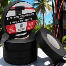 Roll 3/4"x50FT Wiring Harness Tape - High Temp Self-Adhesive Cloth Tape H18