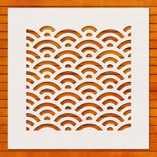 Reusable Seamless Ocean Waves Stencil Template for Wall Art  DIY Crafts - St  
