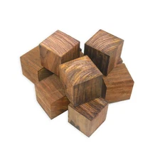 Cocobolo Wood Turning Blank, 2" x 2" x 2", Pack of 10, Legacy Woodturning