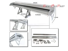 Rtunes 55" Type S Universal Aluminum GT Double Deck Spoiler Wing SILVE Chevrolet