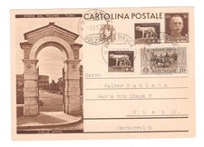 BOLZANO ITALY 1932 ILLUSTRATED POSTAL CARD USED TO AUSTRIA COLLE OPPIO VIEW