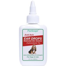 Dog and Cat Ear Infection Treatment, Dog Ear Drops with 1 Hydrocortisone 2 oz