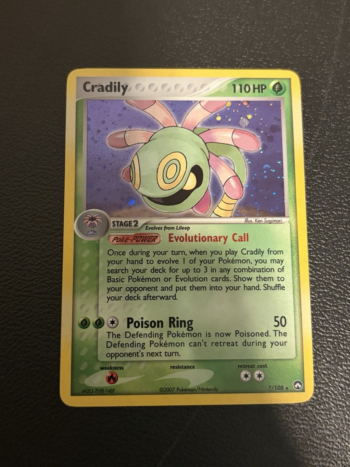 Cradily 7/108 - Rare Holo - Ex Power Keepers 2007 Pokemon NM