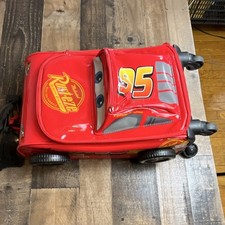 Disney Lightning McQueen Red Rolling Kid's Carry On Luggage