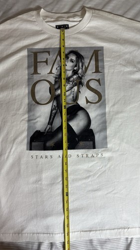 Famous Stars and Straps Graphic T-Shirt. Model Sitting On Knees Partially Nude - Picture 4 of 13