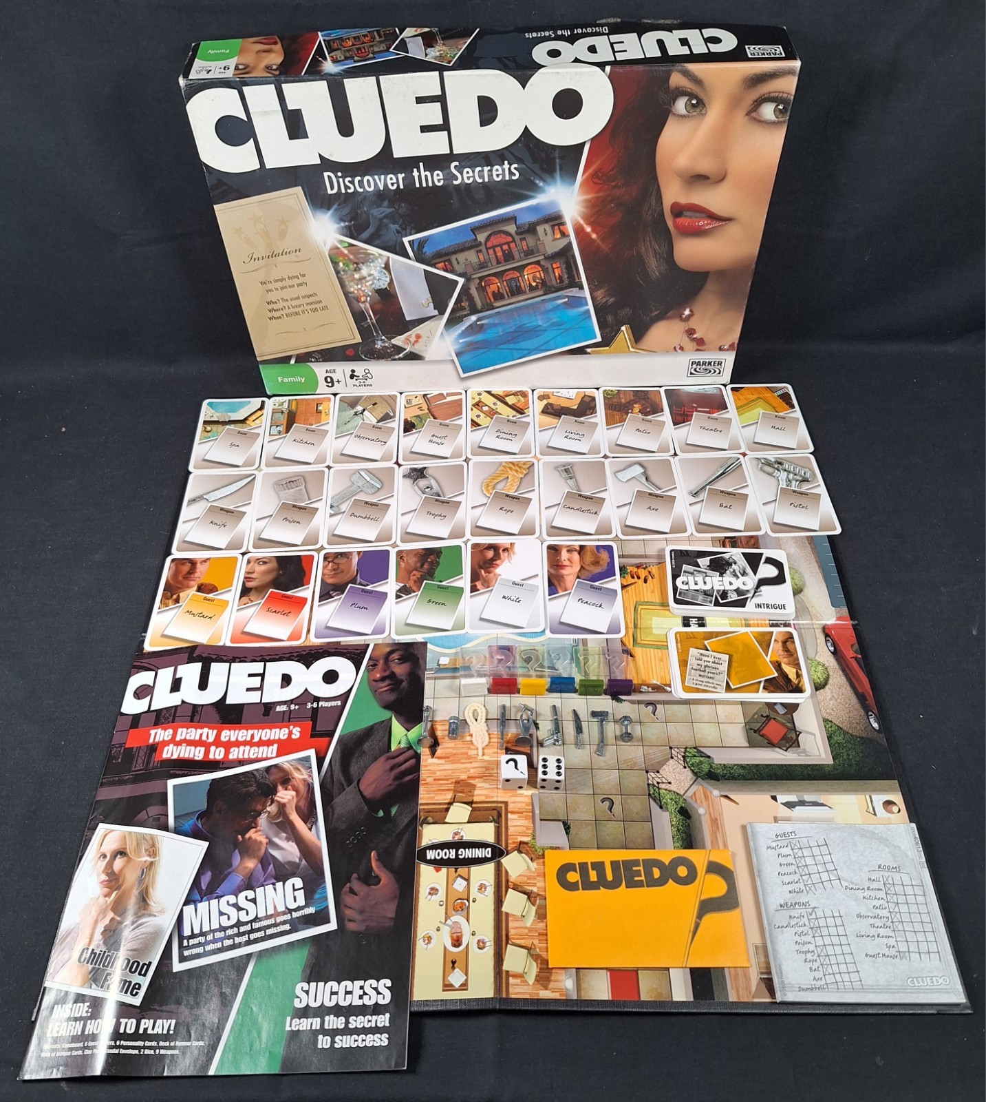 Cluedo Board Game Discover The Secrets Parker Hasbro 2008 Complete