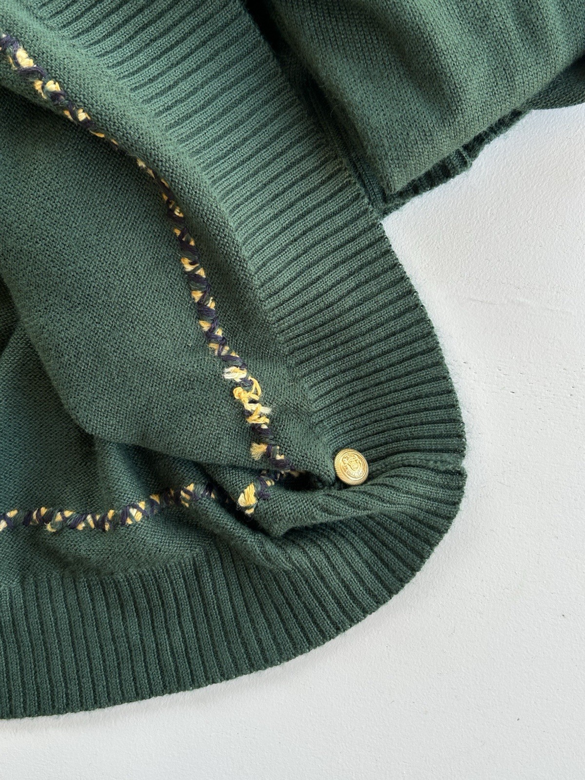 Pendleton Acrylic Wool Green Button Up Cardigan S… - image 12