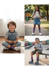 Unisex Socks 2 Pairs For Kids 6-12 Years 