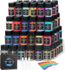 Mica Powder for Epoxy Resin, 108 Colors, 36 Original Colors 0.35Oz, 10G , 36 Pa