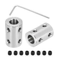 6 Pcs 7mm to 8mm Shaft Coupler Connectors L22mm x D14mm Rigid Coupling