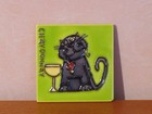 Four Cats with Wine Ceramic Coasters - CUTE! — photo 2