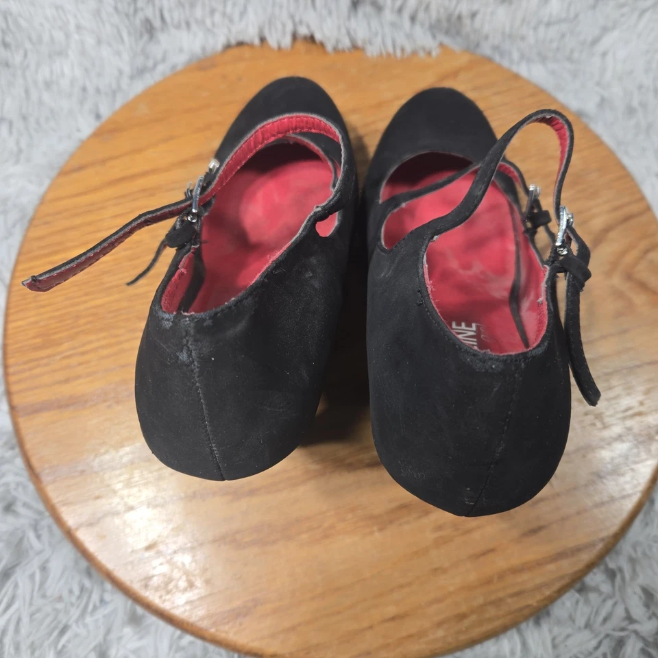 Madeline Bertram Mujer Talla 9M Retro Negro/Rosa Caliente Tacones de Aguja Gruesos Altos Foto 4 de 4